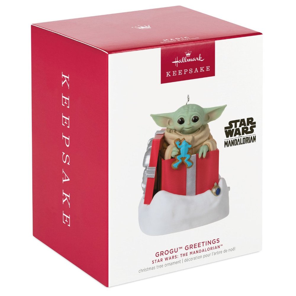 Hallmark Star Wars: The Mandalorian Grogu The Child  Ornament W/ Sound & Motion